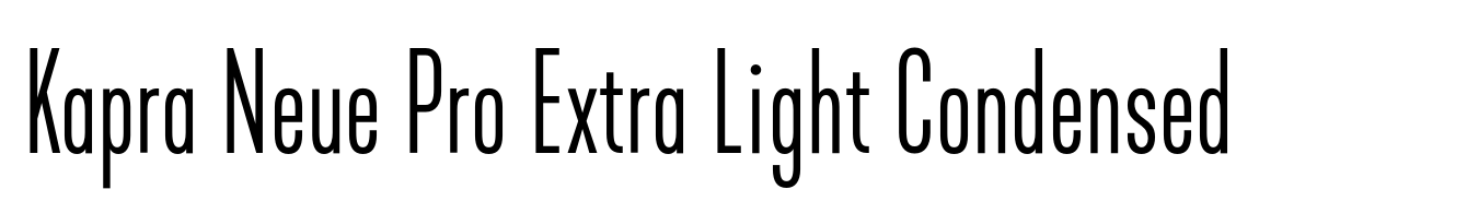 Kapra Neue Pro Extra Light Condensed
